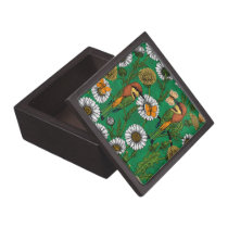 Bee eaters on a spring meadow gift box