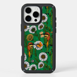 Bee eaters on a spring meadow iPhone 16 pro max case