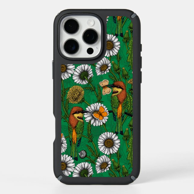 Bee eaters on a spring meadow speck iPhone case (Front)