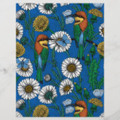 Bee eaters on blue (Back)
