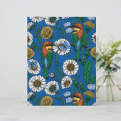 Bee eaters on blue (Standing Front)