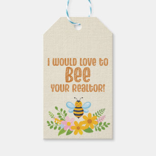 Bee Editable POP-BY for Realtors, Honey Gift Tags