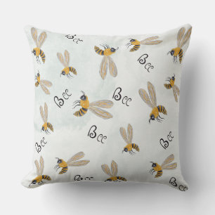 bee everyware throw pillow
