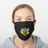 Bee facemask black cotton face mask (Worn)