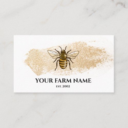 Bee Farm Beekeeper Apiarist Honeybees Honeycomb Business Card