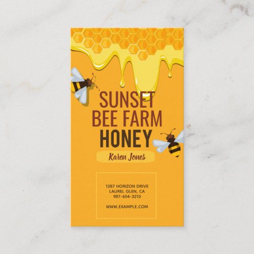 Bee Farm Beekeeper Business Card