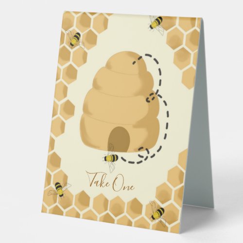 Bee Favor Sign Honey Bee Baby Shower Table Tent Sign