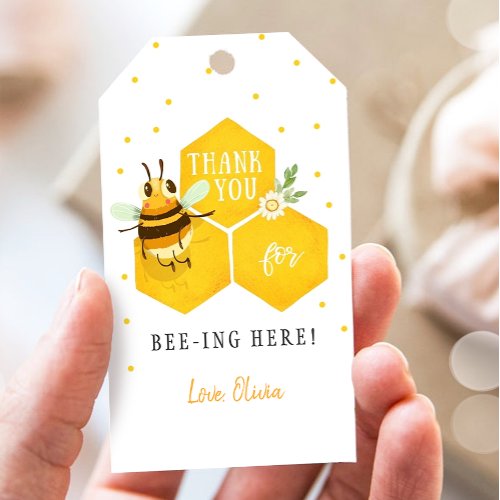 Bee Favor Tags Bee Birthday Beeing Here Thank You