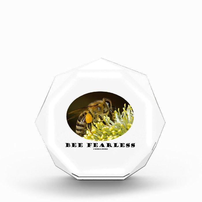 Bee Fearless (Bee On Yellow Flower) Acrylic Award
