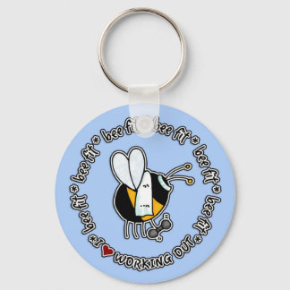 bee fit - working out keychain