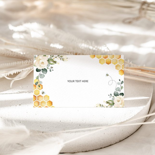 Bee floral Custom notes Enclosure Card (Creator Uploaded)
