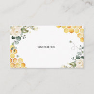 Bee floral Custom notes Enclosure Card