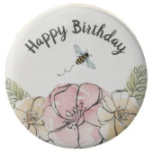 Bee Floral Happy Birthday Chocolate Covered Oreo (Front)