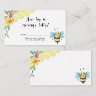 Bee floral - how big is mommy's belly enclosure card