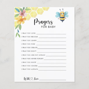 Bee floral - Party game prayers for baby