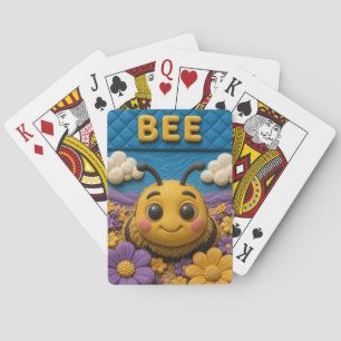 Bee Flower Field Modern KlayKoo Poker Cards