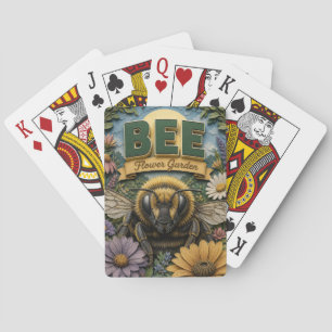Bee Flower Garden POPCUT Poker Cards