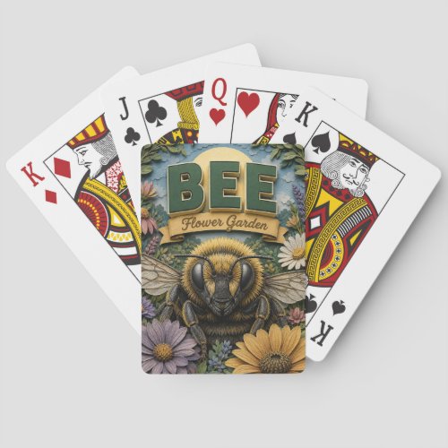 Bee Flower Garden POPCUT Poker Cards