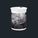 Bee Flower pitcher<br><div class="desc">This lovely black and white floral image features a sweet little bee. What a perfect design for your kitchen or breakfast table.</div>