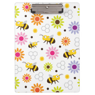 Bee & Flowers Clipboard