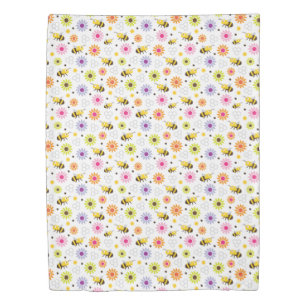 Bee & Flowers Duvet Cover