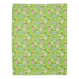 Bee & Flowers Duvet Cover