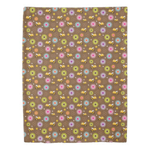 Bee & Flowers Duvet Cover