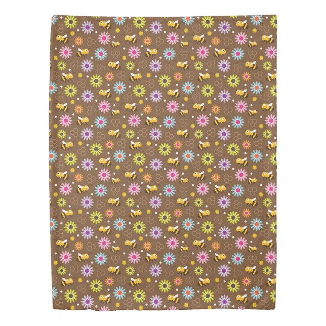 Bee & Flowers Duvet Cover (Front)
