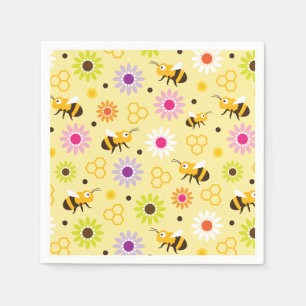 Bee & Flowers Napkins