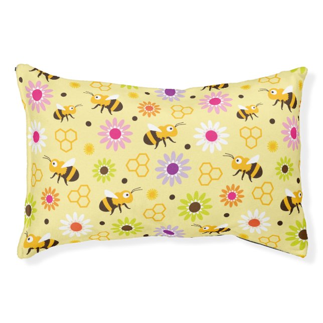 Bee & Flowers Pet Bed (Front)