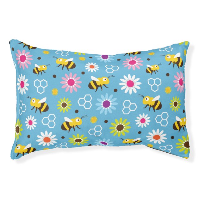 Bee & Flowers Pet Bed (Front)