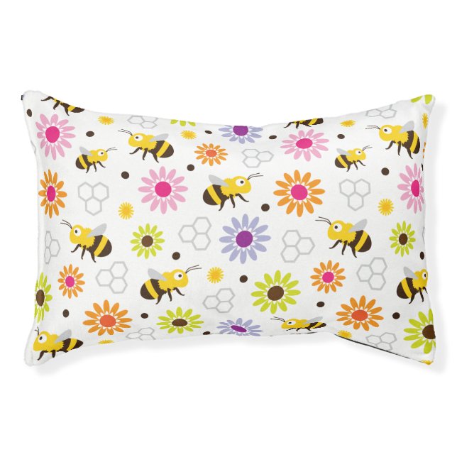 Bee & Flowers Pet Bed (Front)
