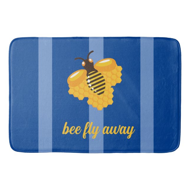 bee fly away bath mat (Front)
