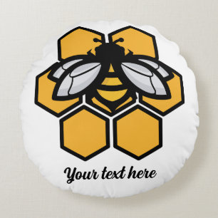 bee fly away round pillow