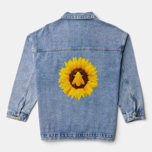 Bee For Women Men Wasp Ant Insect Sunflower Lover  Denim Jacket