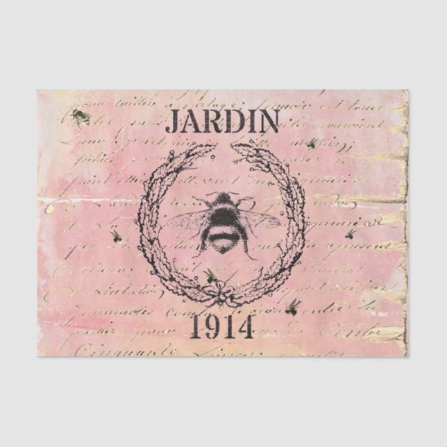 Bee French Jardin Tissue Paper (Front)