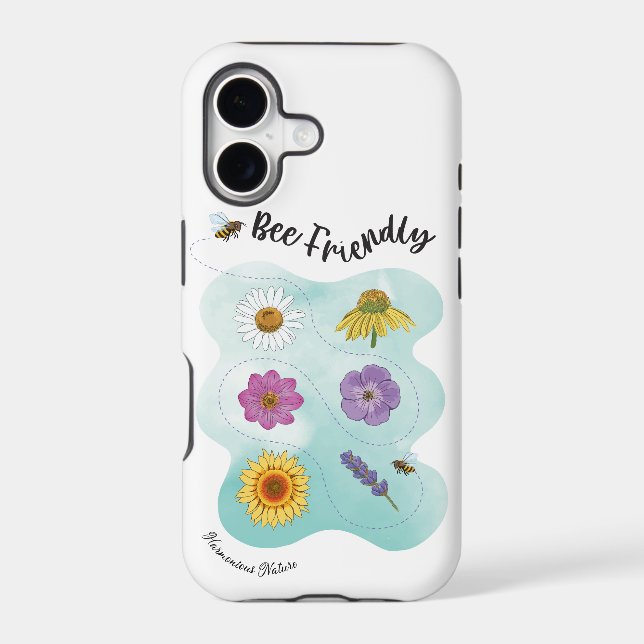 Bee friendly - Harmonious Nature  Iphone Case (Back)