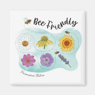 Bee friendly - Harmonious Nature  Magnet