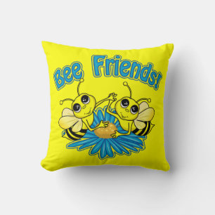 Bee Friends Throw Pillow