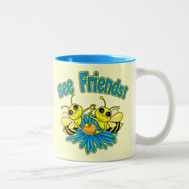 Bee Friends Two-Tone Coffee Mug (Right)