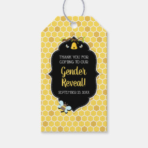 Bee Gender Reveal Baby Shower Favor Gift Tags