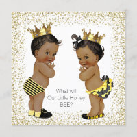 Bee Gender Reveal Baby Shower Invitation