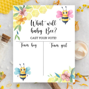 Bee Gender reveal Boy or Girl chart