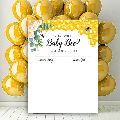 Bee Gender reveal Boy or Girl chart