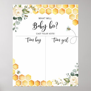 Baby Shower Favors Bee Baby Shower Decorations Gender Reveal Party Supplies Cast your Vote Gender Reveal Poster Sign Vote Gender Baby Shower Decor Poster Sign Supplies Size 24x36 and 18x24