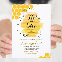 Bee Gender Reveal Invitation