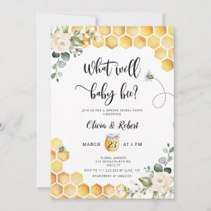 What Will It Bee Invitations Zazzle