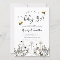 Bee Gender Reveal Invitation | What Will Baby Bee?