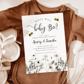 Bee Gender Reveal Invitation | What Will Baby Bee?