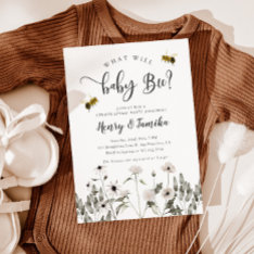 Bee Gender Reveal Invitation | What Will Baby Bee? at Zazzle